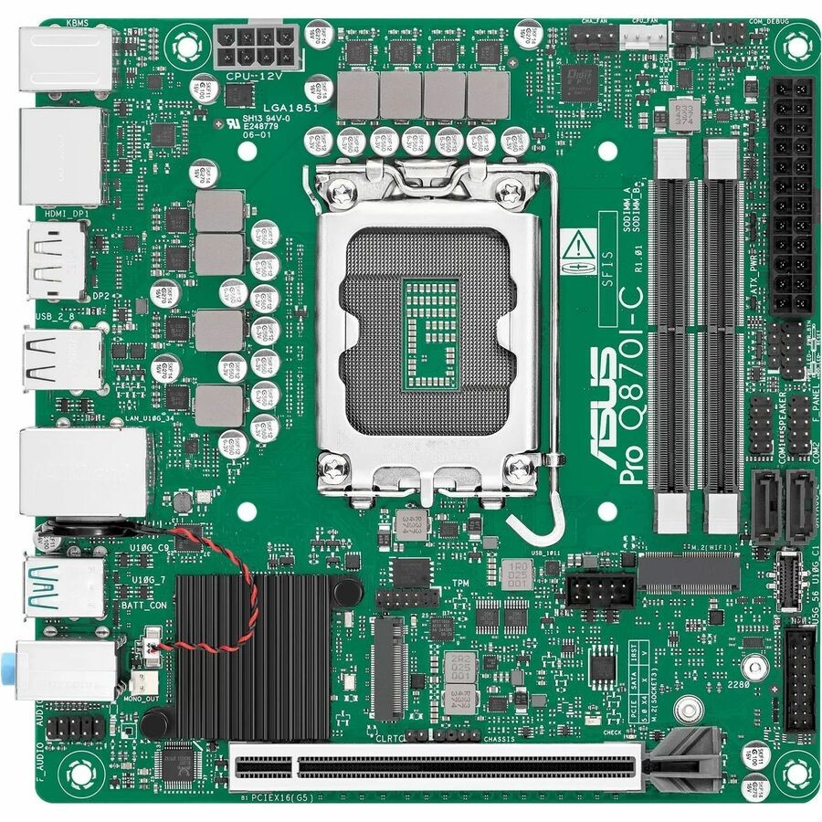 Asus Pro Q870I-C-CSM Desktop Motherboard - Intel Q870 Chipset - Socket LGA-1851 - Mini ITX
