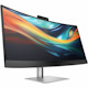 HP 740pm 40" Class Webcam 5K2K WUHD Curved Screen LED Monitor - 21:9 - Black, Silver
