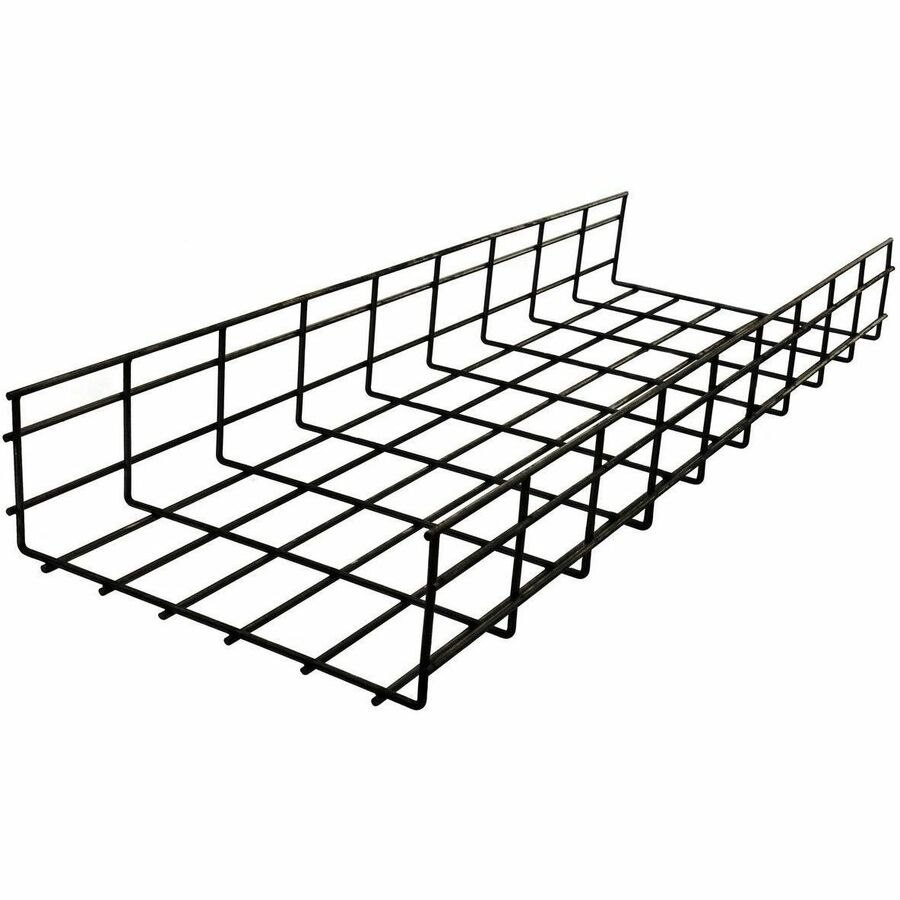 Hubbell Premise Wiring Wire Basket Tray, 6" x 20" x118" , Flat, Black