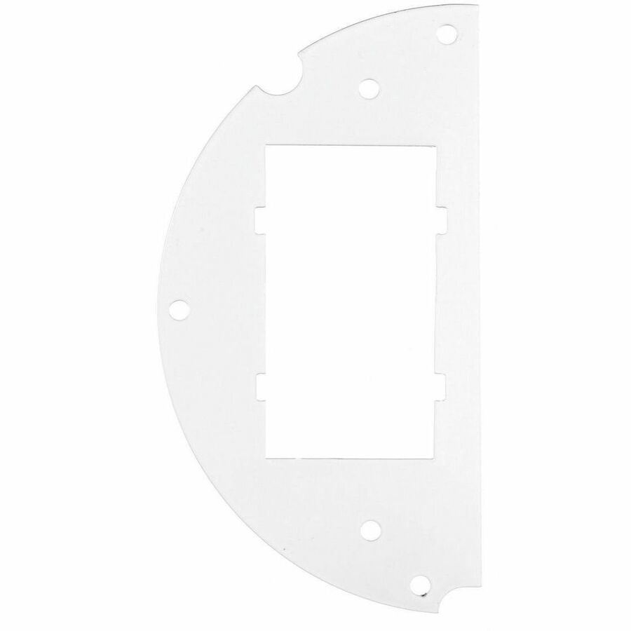 Hubbell Premise Wiring Recessed 6" Series, Sub Plate, 50% Left Side, (2) 1.5-Unit iSTATION Opening