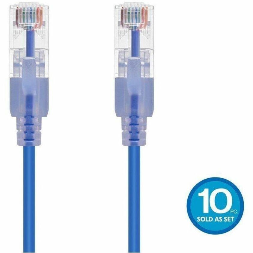Monoprice 10-Pack_ Slimrun Cat6a Ethernet Network