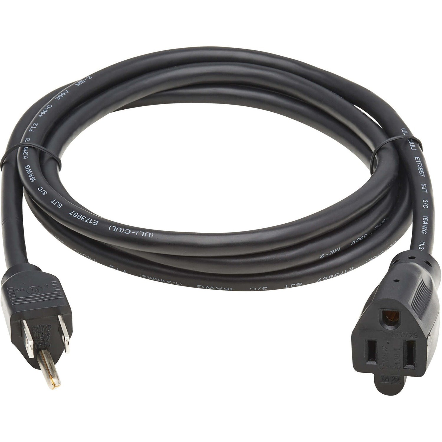 Eaton Tripp Lite Series Power Extension Cord, NEMA 5-15P to NEMA 5-15R - 13A, 120V, 16 AWG, 6 ft. (1.8 m), Black