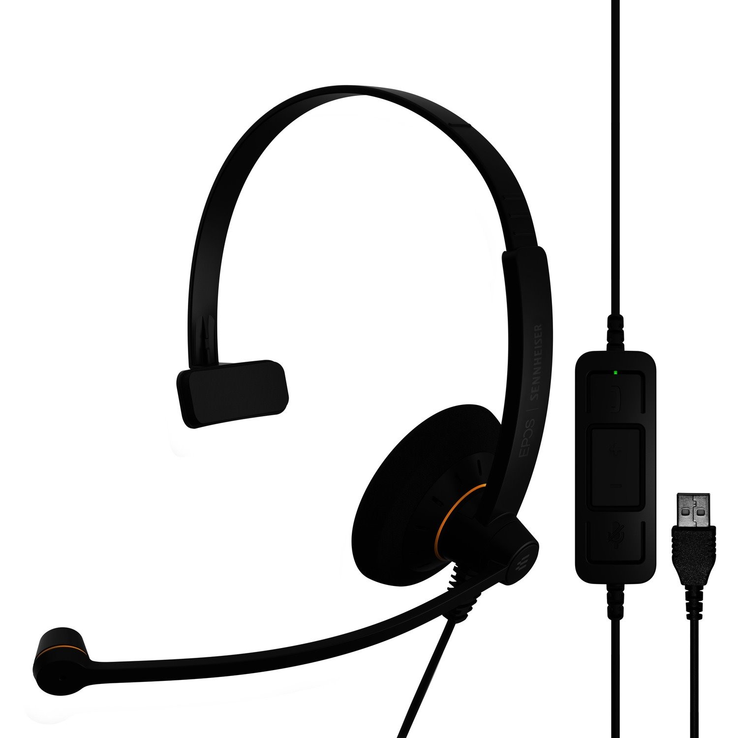 Sennheiser SC 30 USB ML Wired Over-the-head Mono Headset - Black, Orange