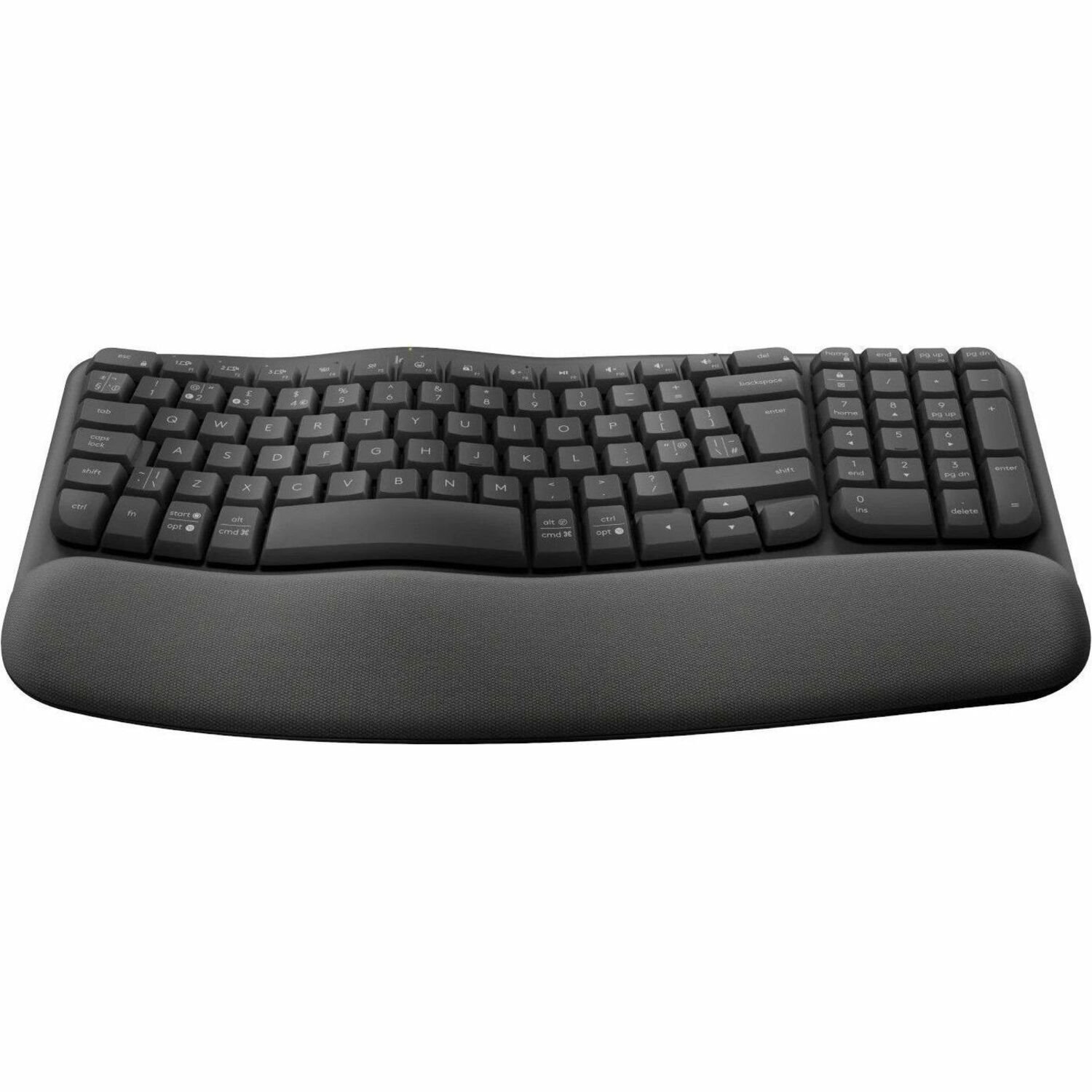Logitech Wave Keys for Business Keyboard - Wireless Connectivity - USB Type A Interface - English (US) - QWERTY Layout - Graphite