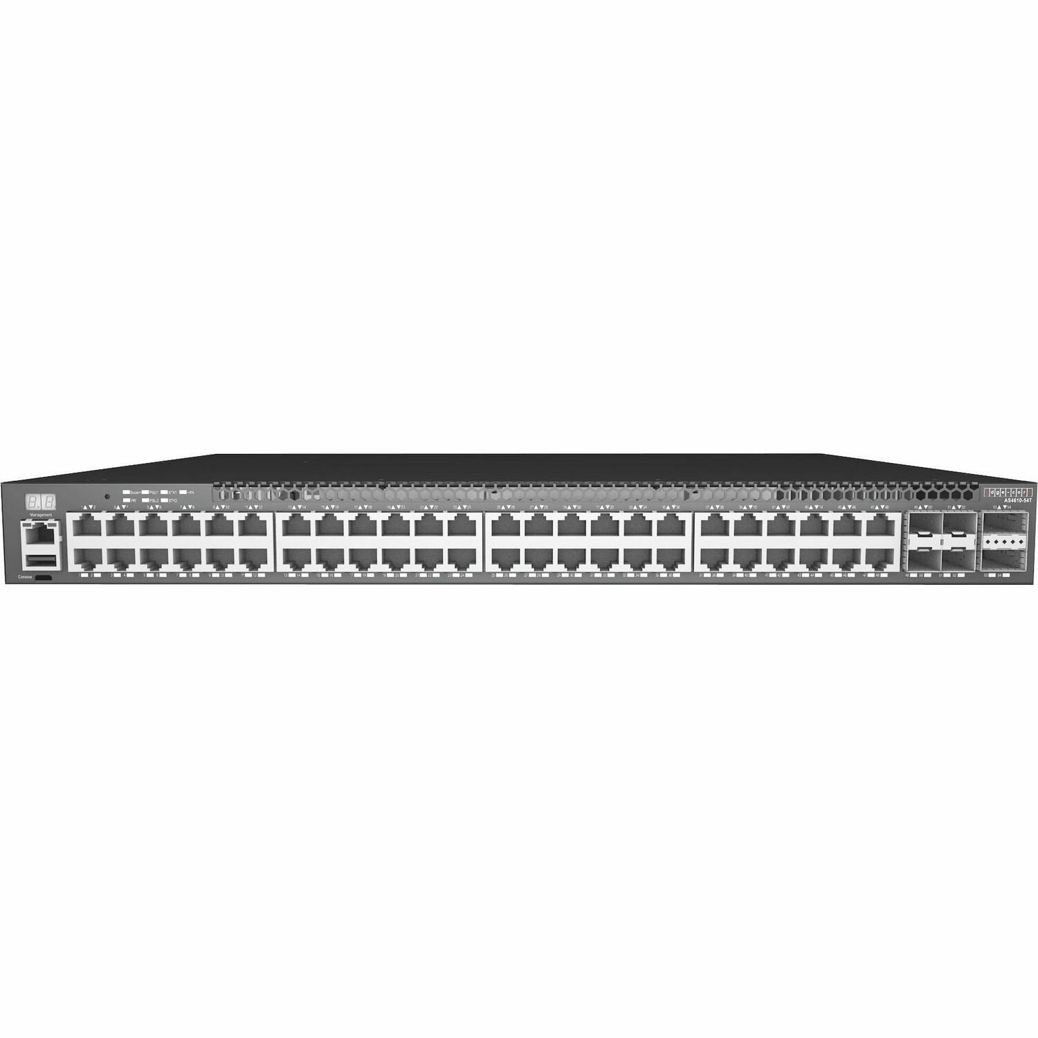 NVIDIA AS4610-54T 48 Ports Ethernet Switch - Gigabit Ethernet, 10 Gigabit Ethernet, 20 Gigabit Ethernet - 10/100/1000Base-T, 10GBase-X, 20GBase-X - Black