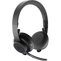 Logitech Zone Wireless Plus Headset, Flip-to-Mute Mic, Qi charging