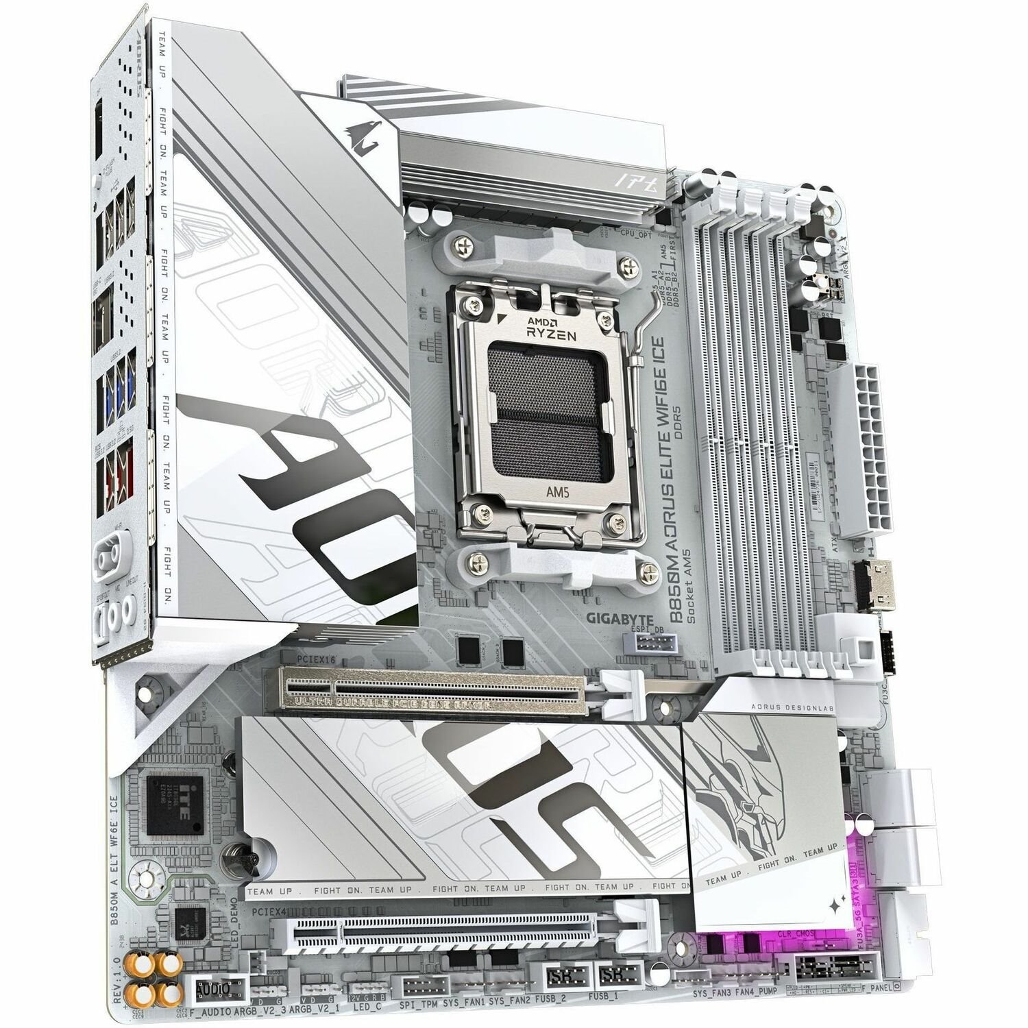GIGABYTE Ultra Durable B850M ELITE WIFI6E ICE Gaming Desktop Motherboard - AMD B850 Chipset - Socket AM5 - Micro ATX