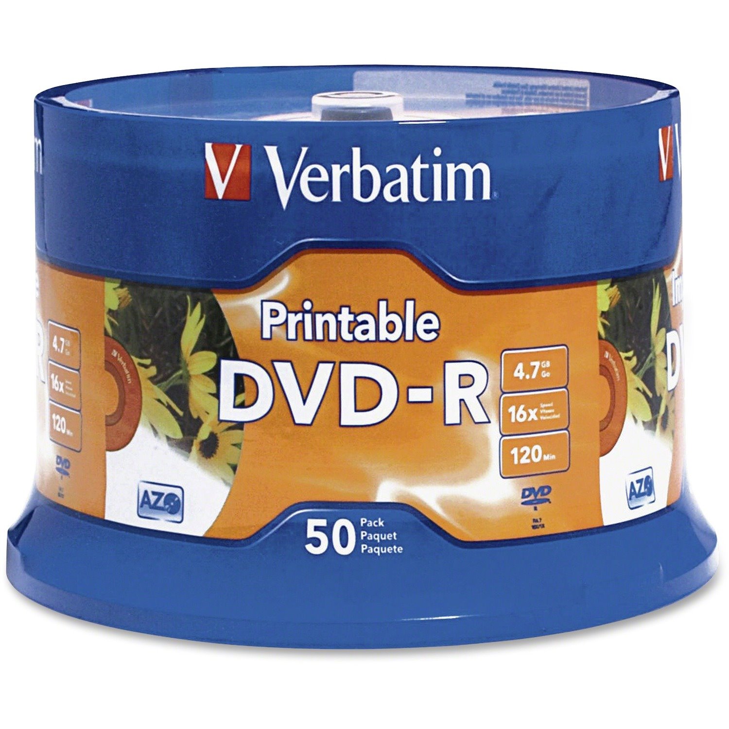 Verbatim DVD Recordable Media - DVD-R - 16x - 4.70 GB - 50