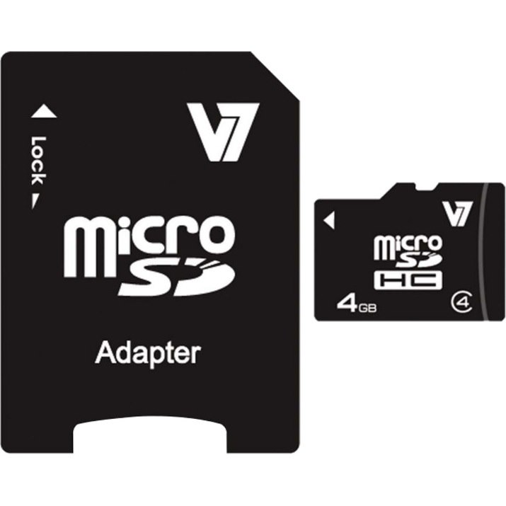 V7 VAMSDH4GCL4R-2E 4 GB Class 4 microSDHC