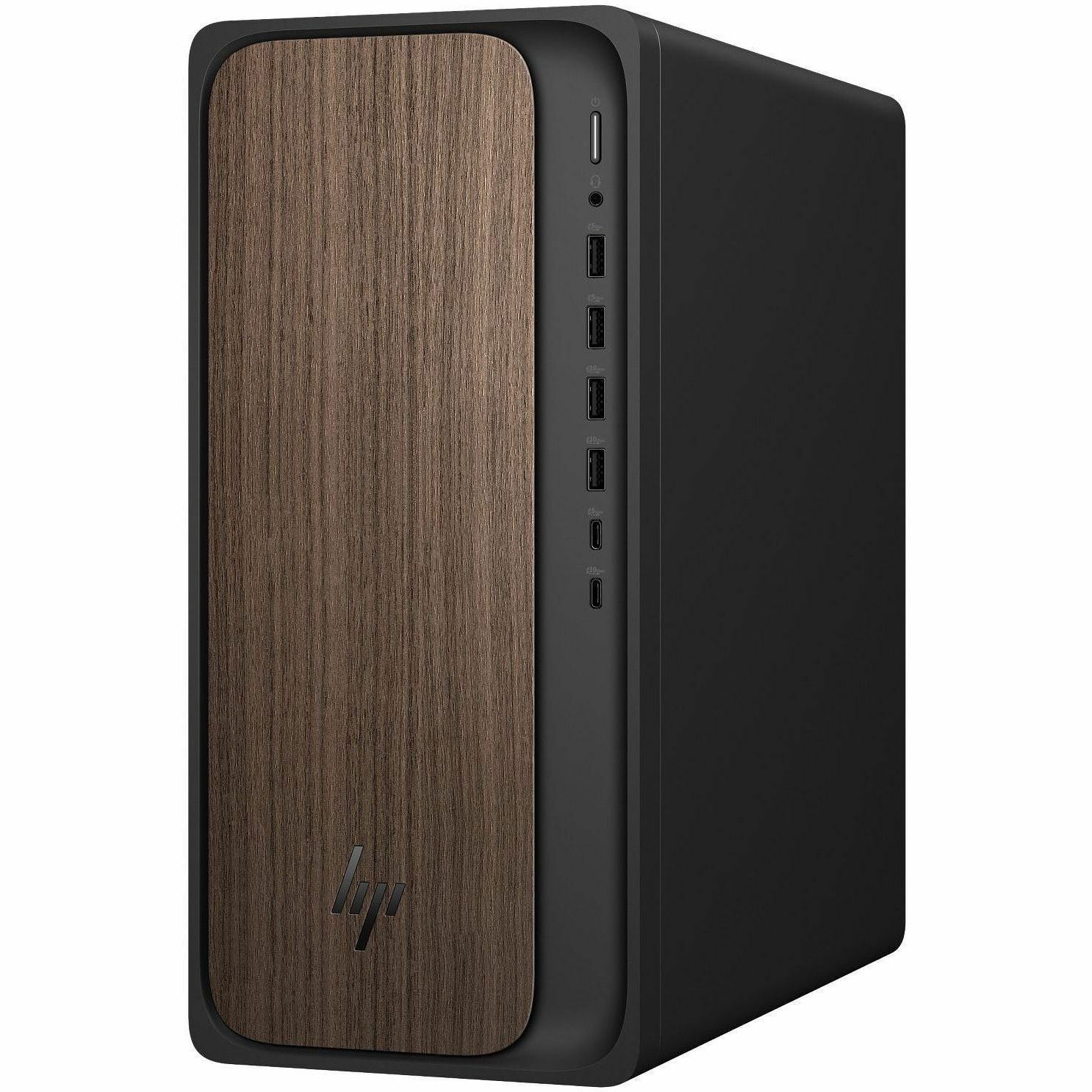HP OmniDesk M03-0000i M03-0010 Desktop Computer - Intel Core Ultra 5 225 - 16 GB - 512 GB SSD - Jack Black, Dark Wood