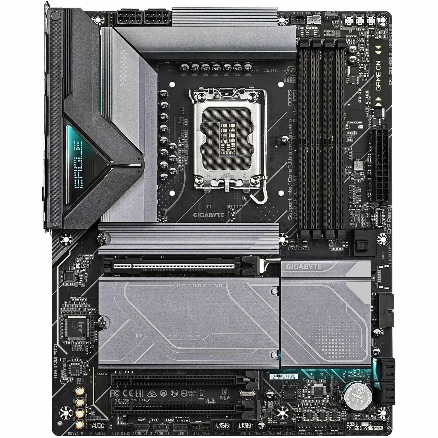 Aorus Ultra Durable Z890 EAGLE WIFI7 Gaming Desktop Motherboard - Intel Z890 Chipset - Socket LGA-1851 - ATX