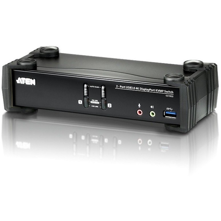 ATEN 2-Port USB 3.0 4K DisplayPort KVMP Switch-TAA Compliant