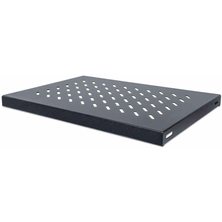 19" Fixed Shelf, 1U, 345mm Depth, Max 50kg, Black