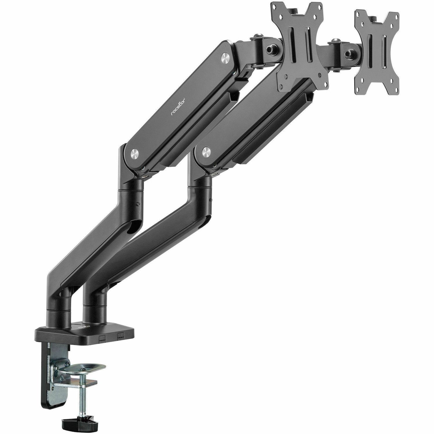 Rocstor ErgoReach Mounting Arm for Monitor - Black - Landscape/Portrait