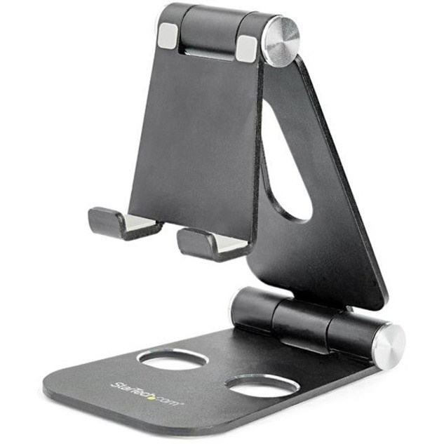 StarTech.com Phone and Tablet Stand - Foldable Universal Mobile Device Holder - Smartphones/Tablets - Adjustable Cell Phone Stand for Desk