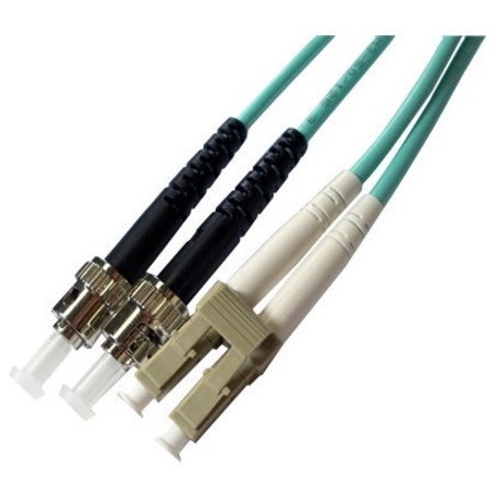 Axiom LC/ST Multimode Duplex OM4 50/125 Fiber Optic Cable 25m