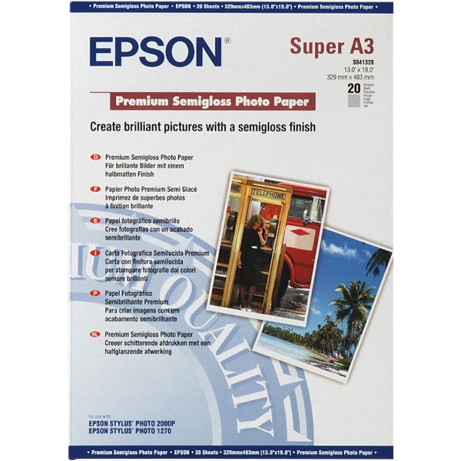 EPSON PHOTO PAPER PREMIUM SEMI-GLOSS A3+ 250GSM 20 SHEET