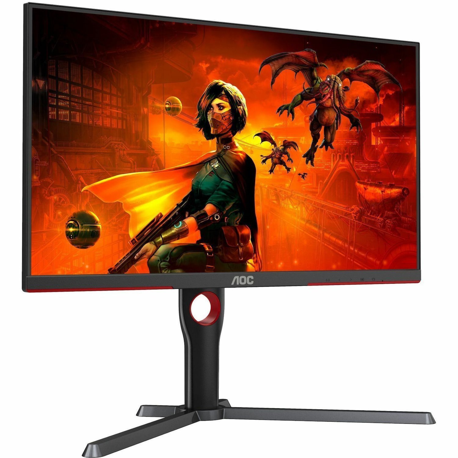 AOC AGON U27G3X/BK 27" Class 4K UHD Gaming LED Monitor - 16:9 - Black, Red