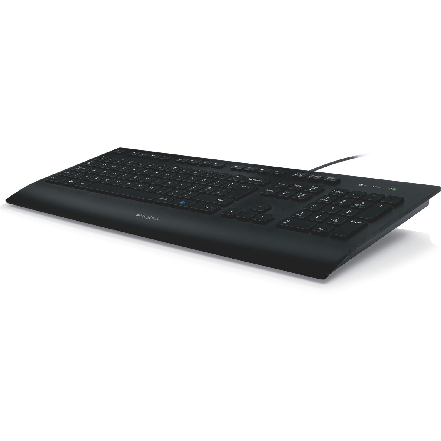 Logitech K280e Keyboard - Cable Connectivity - USB 2.0 Interface - Black