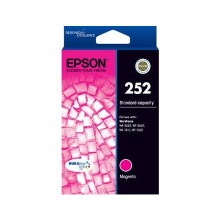 Epson DURABrite Ultra 252 Original Standard Yield Inkjet Ink Cartridge - Magenta - 1 Pack