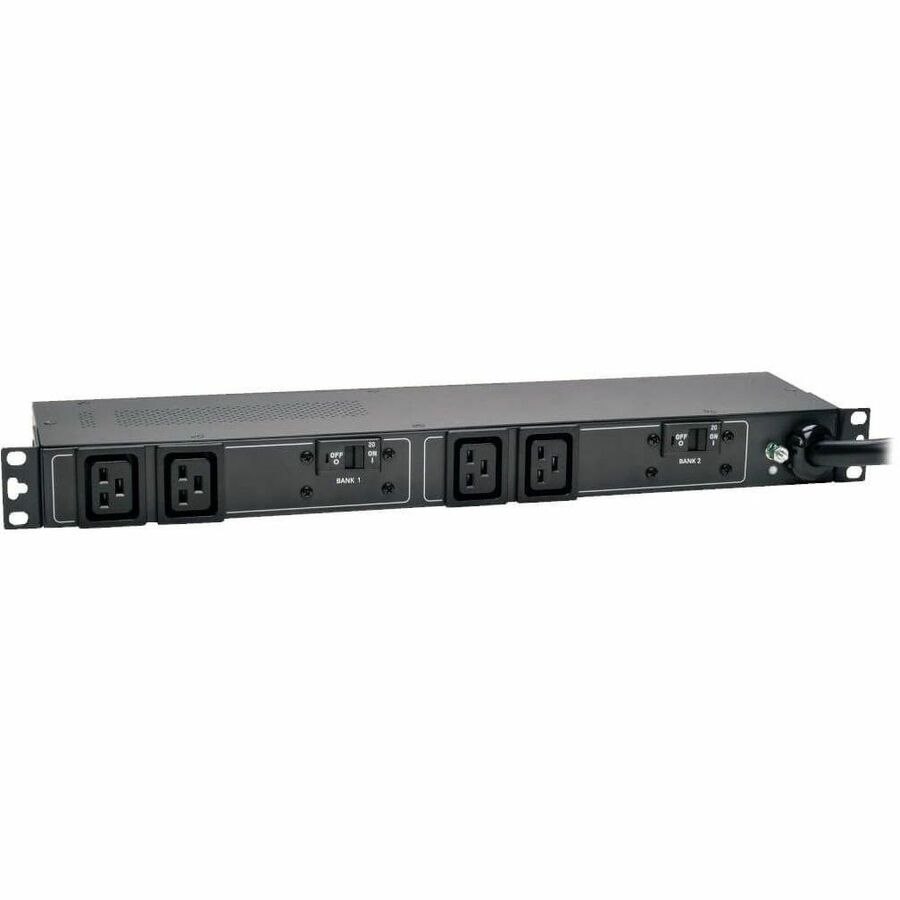 Eaton Tripp Lite Series 7.7kW Single-Phase 200-240V Basic PDU, 4 C19 Outlets, IEC 309 32A Blue Input, 3.6 m Cord, 1U Rack-Mount