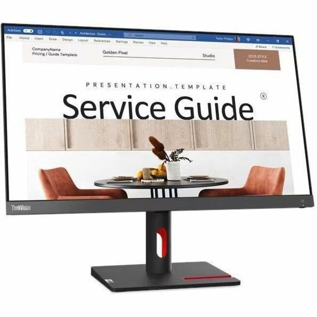 Lenovo ThinkVision S24i-30 24" Class Full HD LED Monitor - 16:9 - Storm Grey