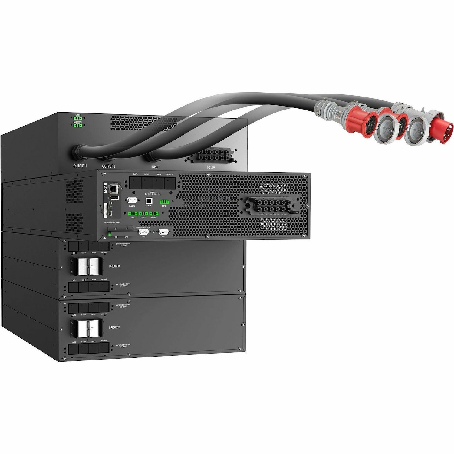 Eaton 13kW 208V 3-PH UPS with input and output connectorized cables and Network-M3 card