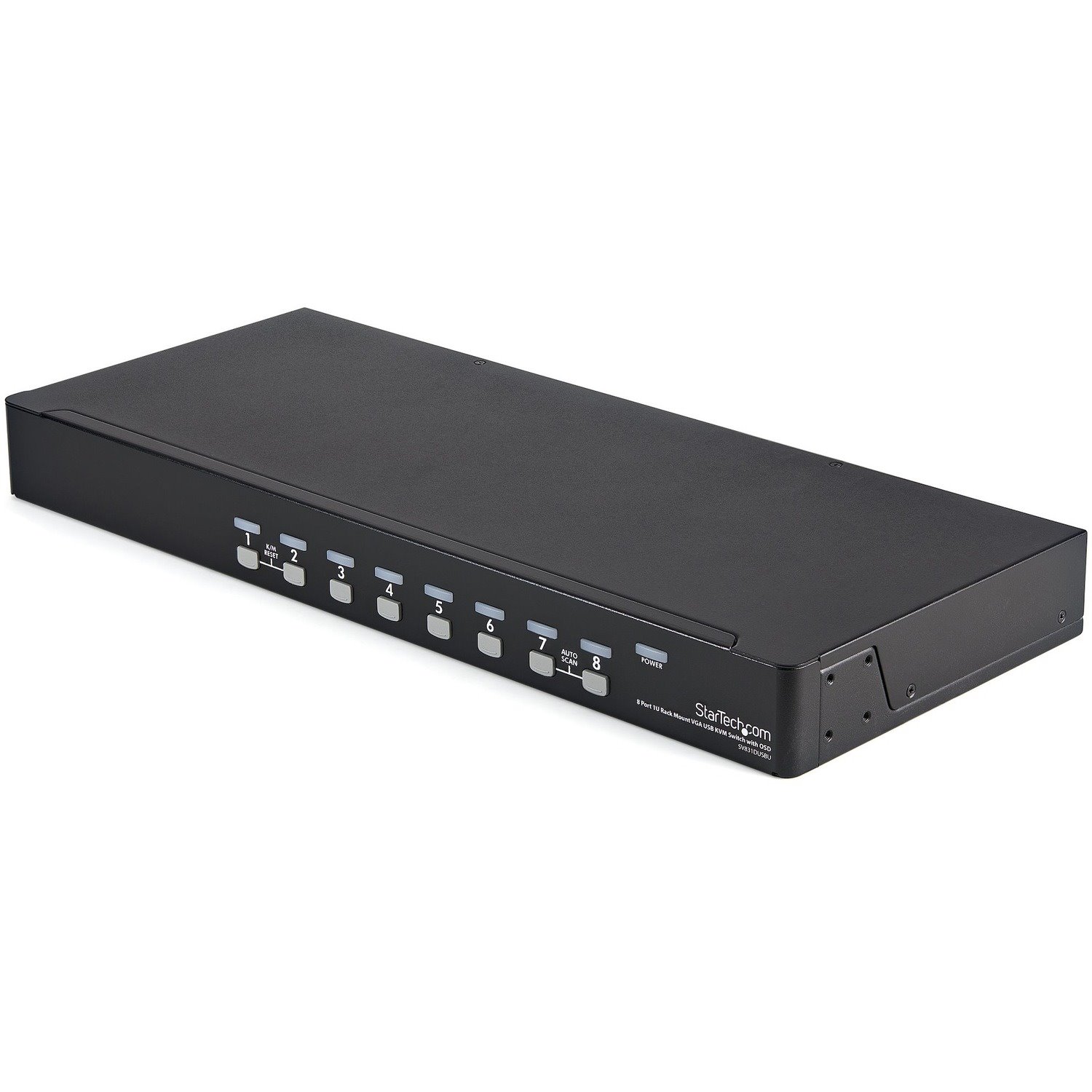 StarTech.com 8 Port 1U Rackmount USB KVM Switch Kit with OSD and Cables