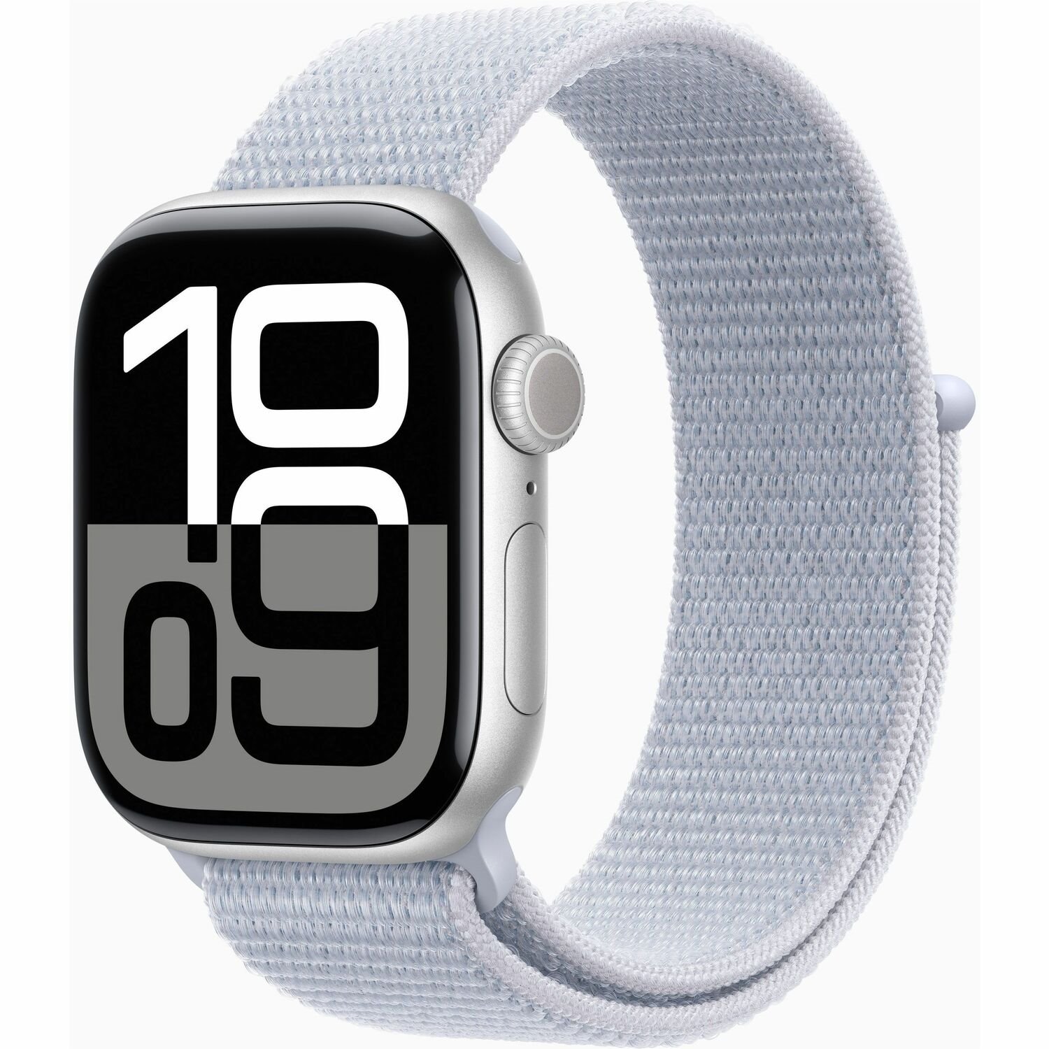 Apple Watch Series 10 Smart Watch - 42 mm Case Height - 36 mm Case Width - Silver Case Color - Blue Cloud Band Color - Aluminium Case Material - Wireless LAN