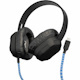 MAXCases Extreme Headphone w/braided cable, (No volume control, no mic) w/USB-C connector (Black)