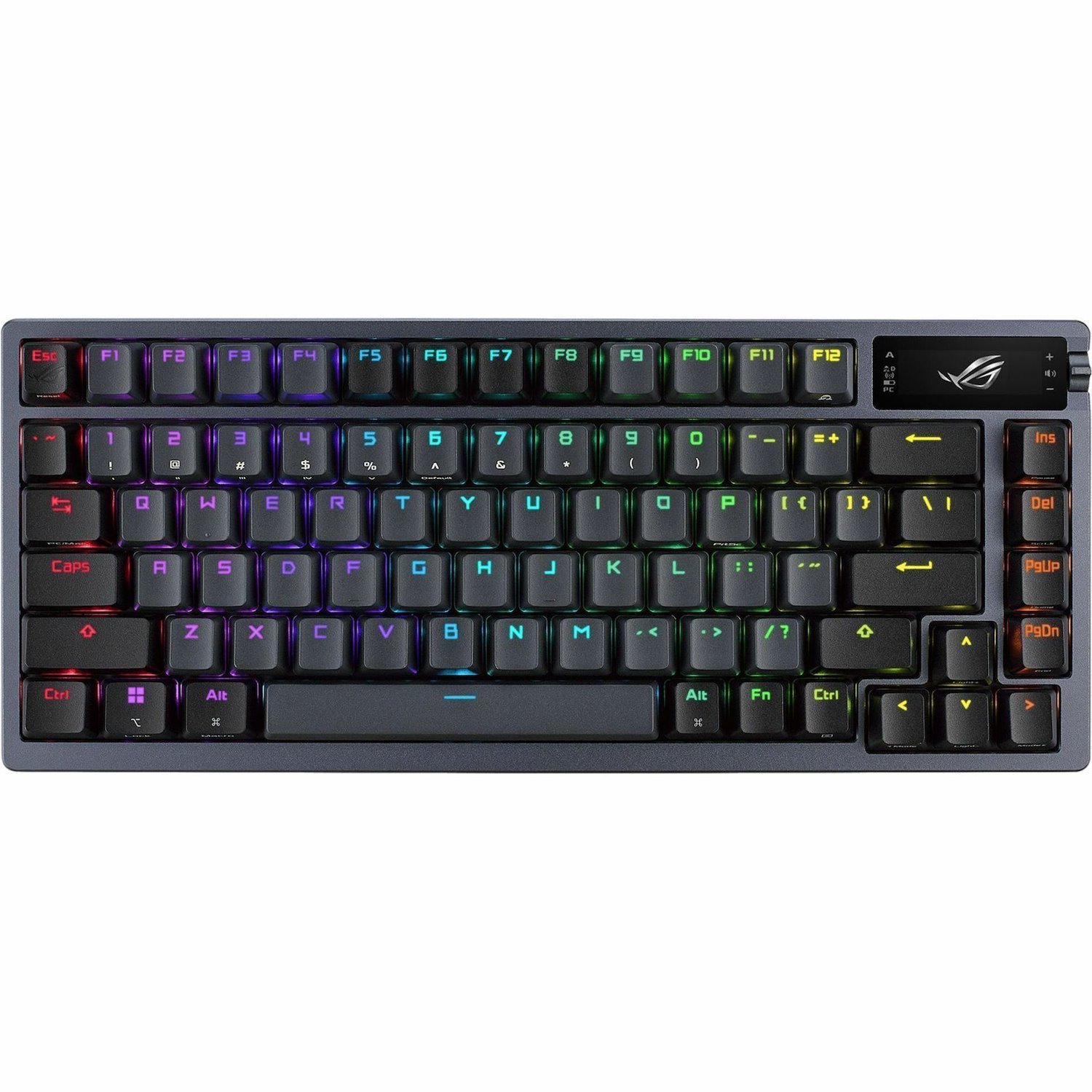 Asus ROG Azoth Gaming Keyboard - Wired/Wireless Connectivity - USB 2.0 Interface - RGB LED - Black