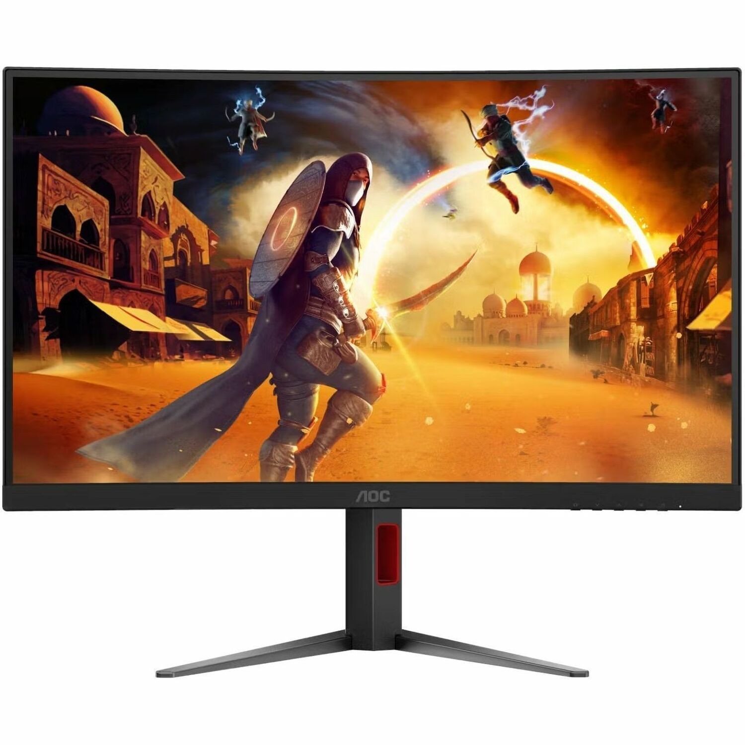 AOC CQ27G4Z2 27 Zoll Klasse WQHD Gekr&uuml;mmter Bildschirm Gaming-LED-Monitor - 16:9 Format - Schwarz, Rot