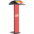 CTA Digital Premium Dual Enclosure Locking Floor Stand Kiosk with Graphic Card Slot and Soap Dispenser Bracket (Black)