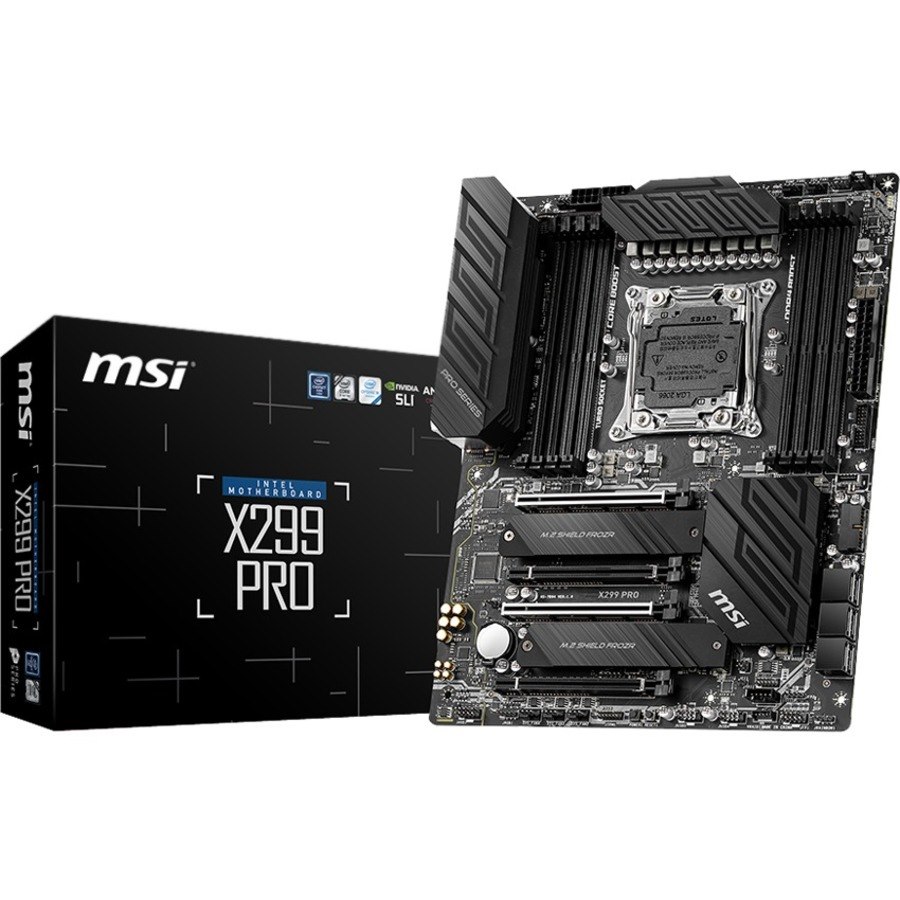 MSI X299 Desktop Motherboard - Intel X299 Chipset - Socket R4 LGA-2066 - Intel Optane Memory Ready - ATX
