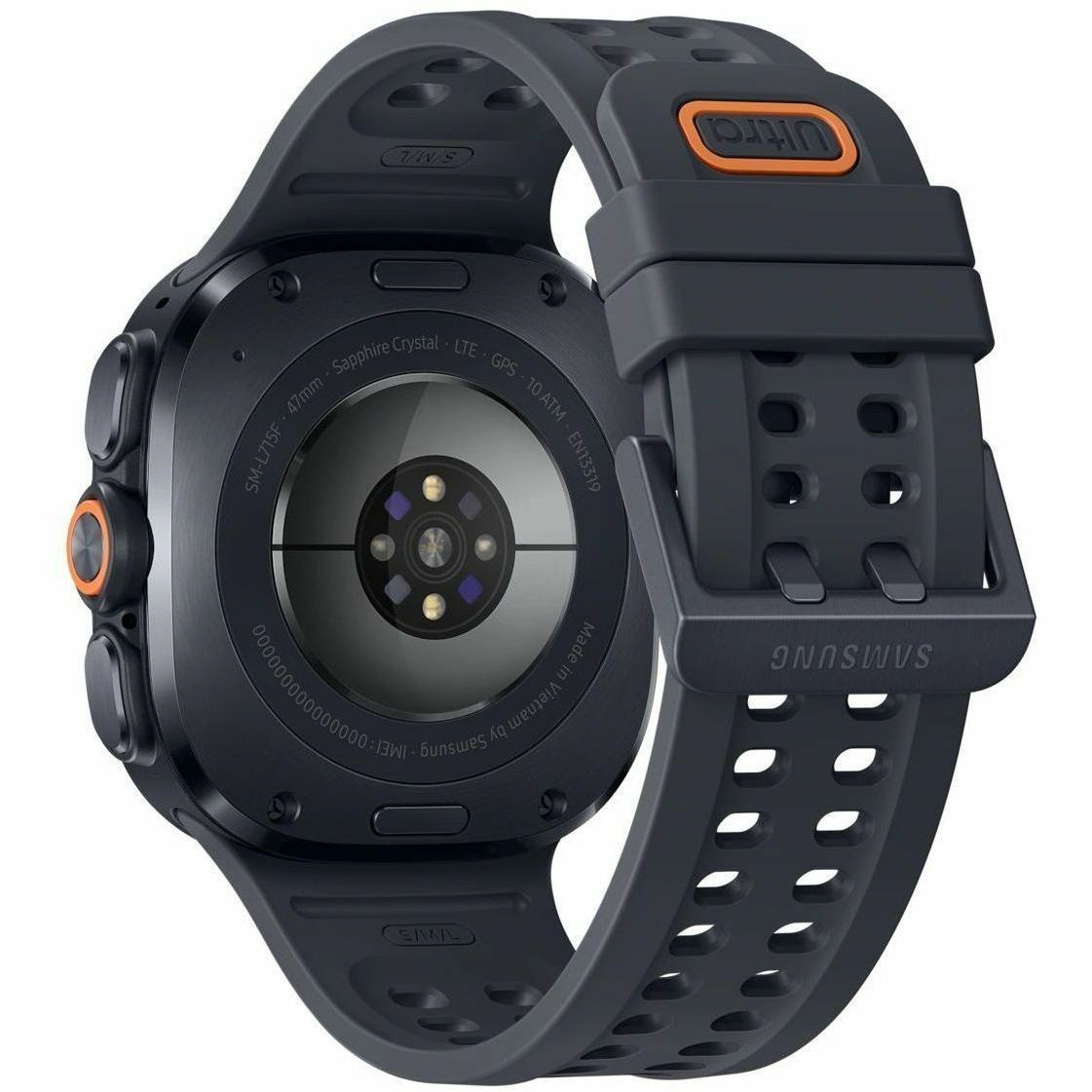 Samsung Galaxy Watch Ultra2 SM-L715F Smart Watch - 47.40 mm Case Height - 47.10 mm Case Width - Titanium Grey Body Color - Black Band Color - Titanium Case Material - Wireless LAN - 4G - LTE, UMTS