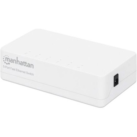 Manhattan 5-Port Fast Ethernet Switch Kunststoffgehaeuse Verbindet 5 Netzwerkgeraete Bei 10 Oder 100 Mbits Plug And Play-Installatio