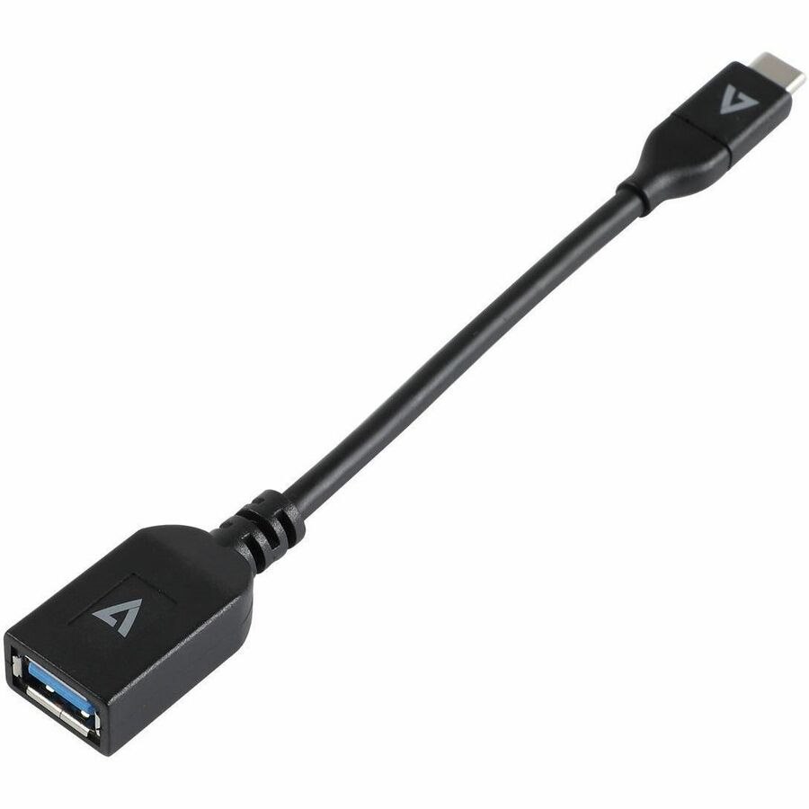V7 V7U3C-BLK-1E 15,24 cm USB-C/USB-A Datatransferkabel - 1