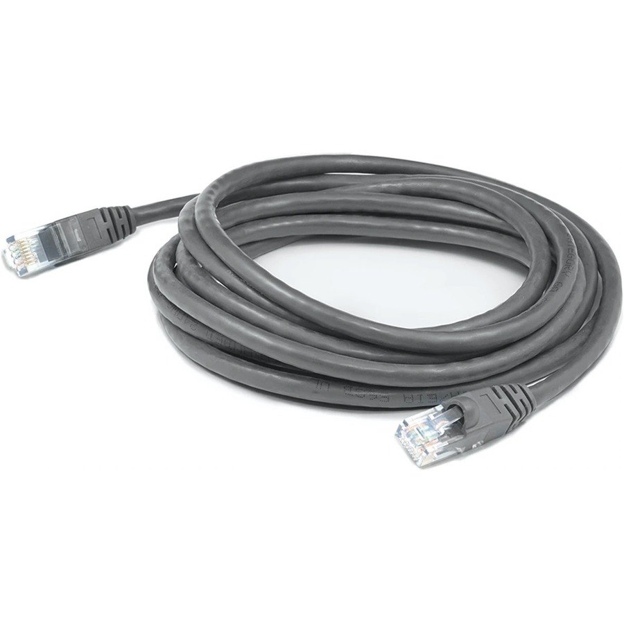 AddOn 3ft Gray CAT 5E PVC Ethernet Cable Snagless Bubble Boot RJ-45 M/M