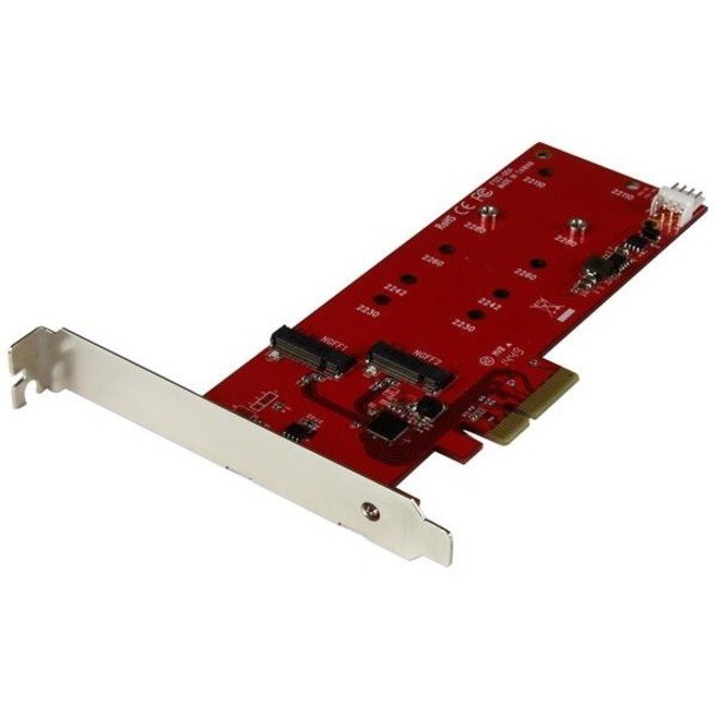 StarTech.com 2x M.2 SATA SSD Controller Card - PCIe - PCI Express M.2 SATA III Controller - NGFF Card Adapter