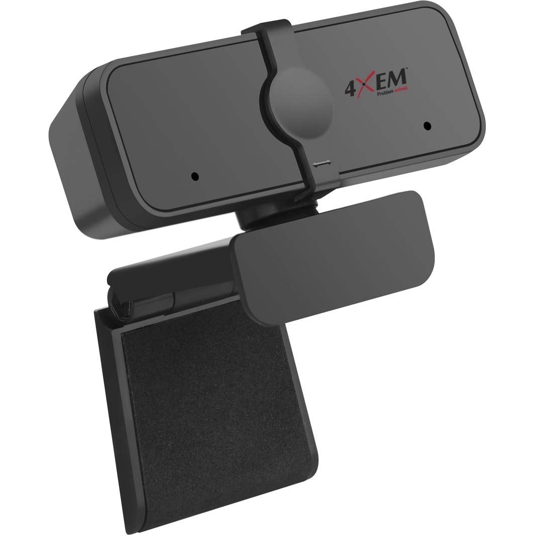 4XEM Webcam - 3 Megapixel - 30 fps - Black - USB 2.0 Type A