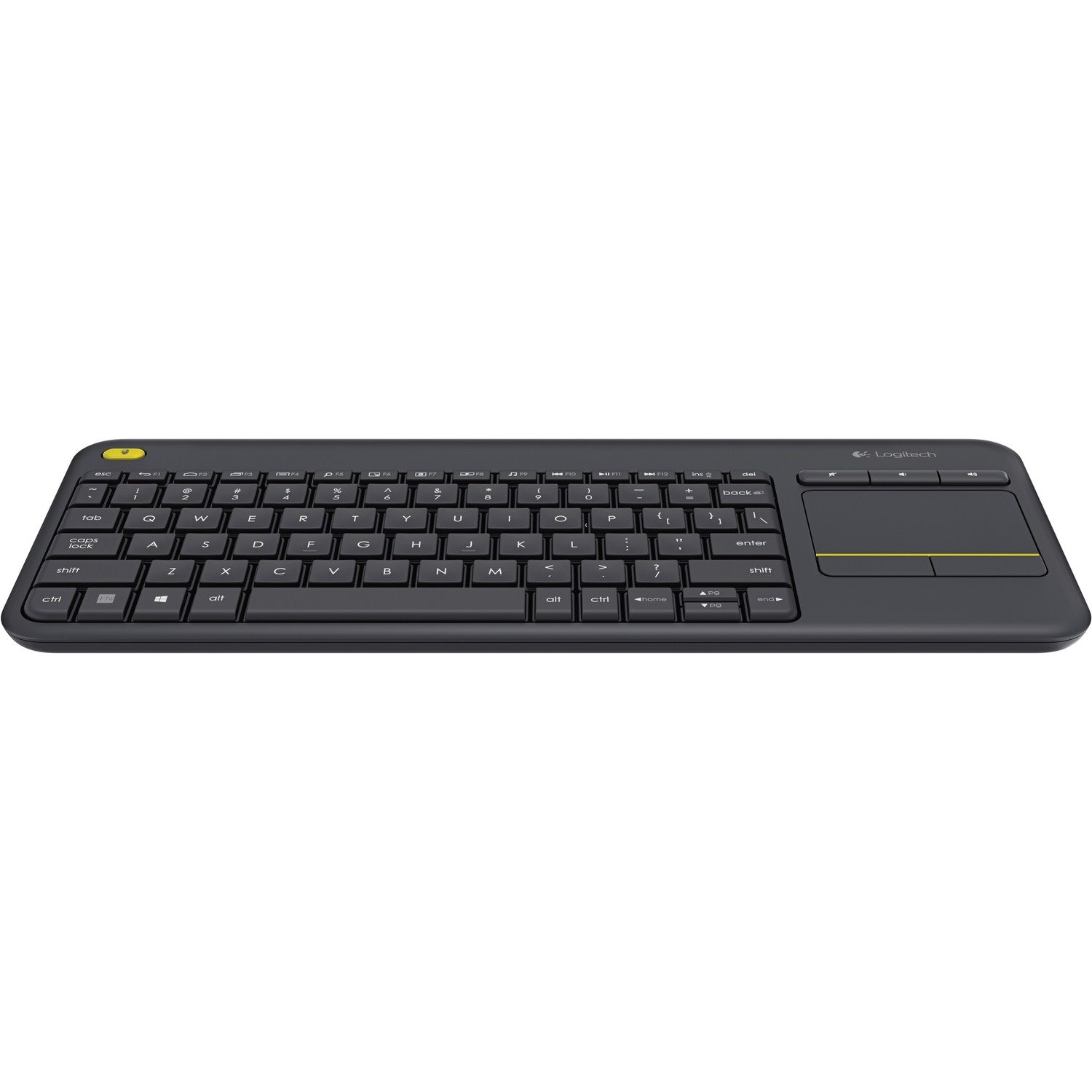 Logitech K400 Plus Keyboard - Wireless Connectivity - USB Interface - TouchPad - Dutch - QWERTY Layout - Black