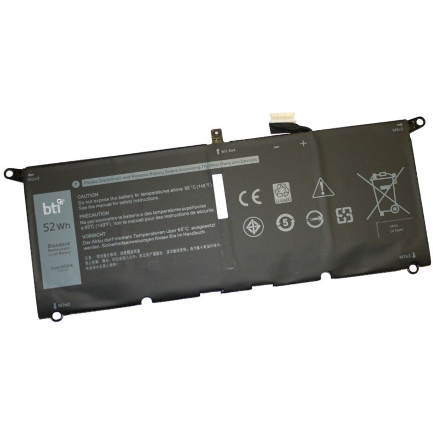 BTI DXGH8-BTI 7.6V 52WHR LI-ION BATTERY 451-BCDX, DXGH8, G8VCF, H754V INSPIRON 13 7391, INSPIRON 7490, LATITUDE 3301, XPS 13 9370, XPS 7390, XPS 9370, XPS 9380