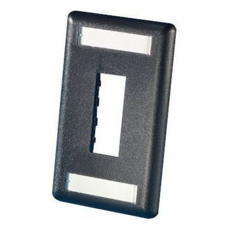 Ortronics Tracjack Faceplate, Two-Port (Single Gang), Plastic