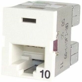 Ortronics Clarity 10G TracJack, T568A/B, 180 degree, Fog White