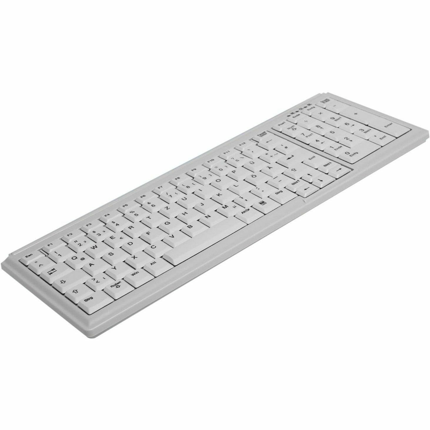 Active Key Keyboard - Cable Connectivity - USB 1.1 Interface - English (UK) - Light Grey