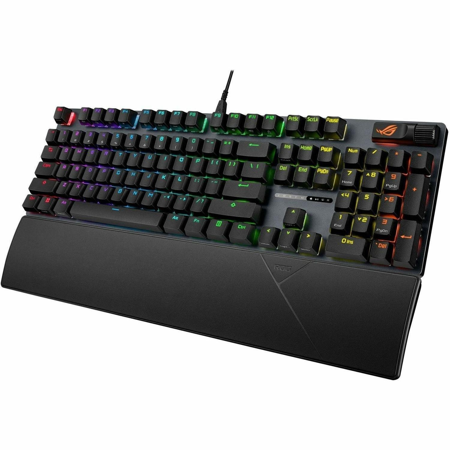Asus ROG Strix Scope II X Gaming Keyboard - Cable Connectivity - USB 2.0 Type A Interface - RGB LED