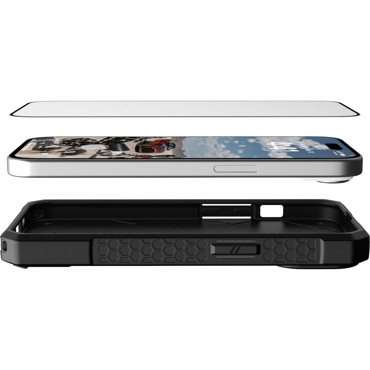 Urban Armor Gear Glass Tempered Glass Screen Protector for iPhone 15 - Clear