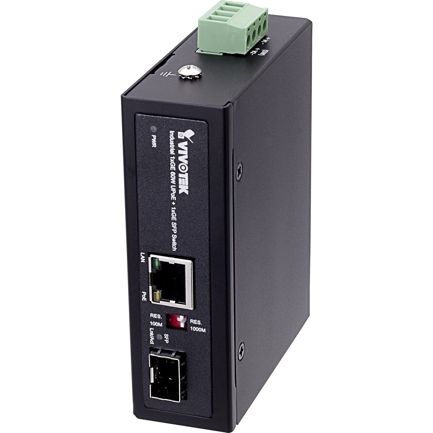 Vivotek Industrial 1xGE 60W UPoE + 1xGE SFP Switch