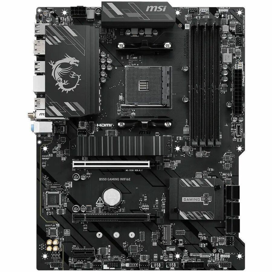 MSI B550 GAMING WIFI6E Gaming Desktop Motherboard - AMD B550 Chipset - Socket AM4 - ATX