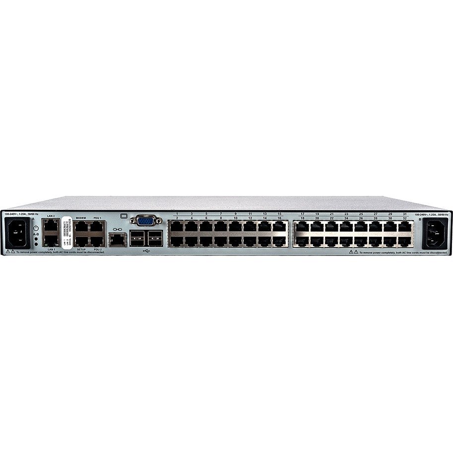 Vertiv Avocent MPU KVM over IP Switch | 32 port KVM switch | Dual AC Power